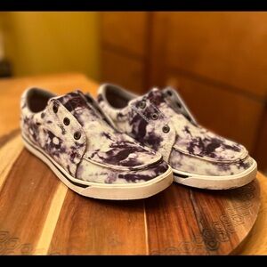 Twisted X Ladies Black White Tie-Dye Marbled Kicks Shoes WCA0041 Size 7.5